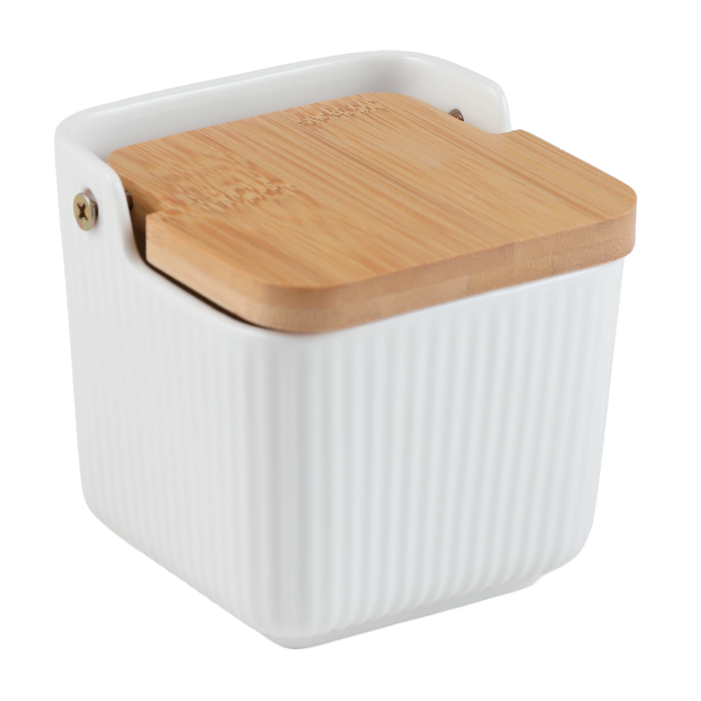 Банка для хранения тм MILLIMI, 350мл, фарфор, бамбук, арт.№ 816-278