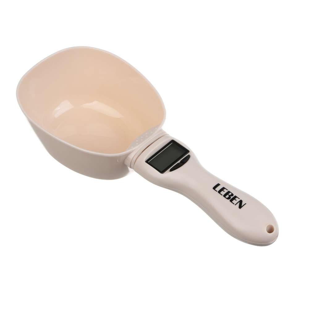LEBEN Весы-ложка электронная, чаша 300мл, точность 1гр, LED дисплей, CR2032 (в компл.), арт.№ 268-066