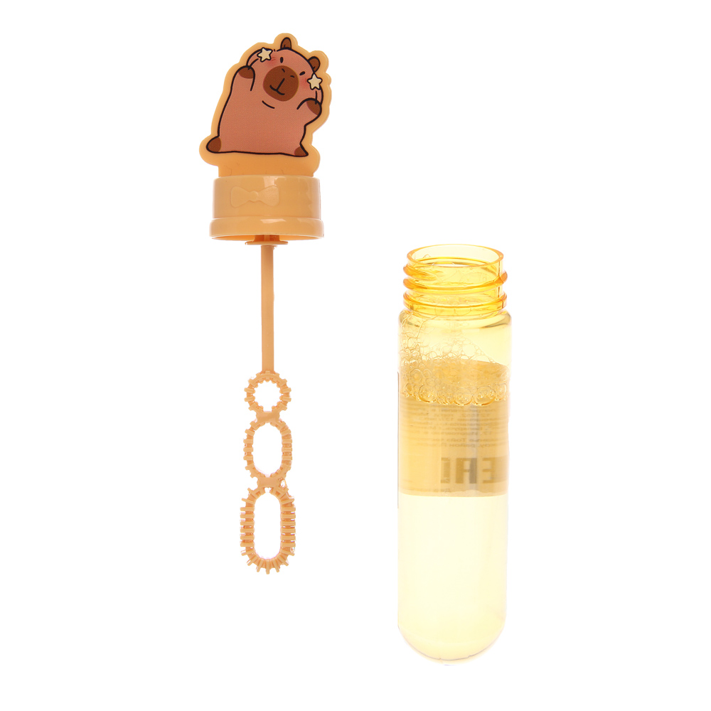 Мыльные пузыри "Капибара", ИГРОЛЕНД, PP, PET, мыл. раствор 35мл, арт.№ 460-047