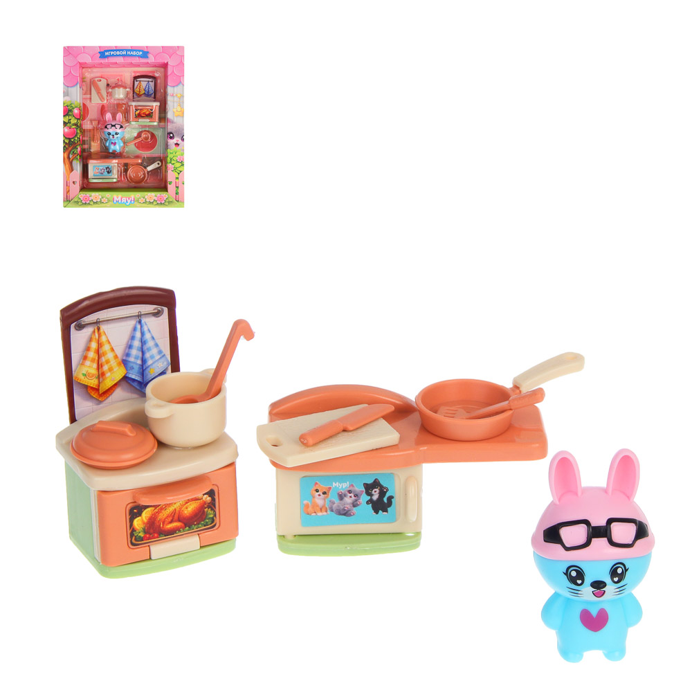 Набор Игровой "Счастливая семья" котики, ABS, 15х3х20 см, тм ИГРОЛЕНД, арт.№ 294-252