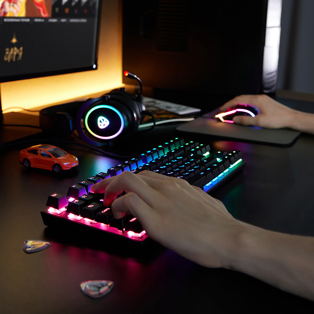 Игровая клавиатура проводная Buckler BY TKL механическая, 87 кл., Outemu "Brown", RGB, 2м, арт.№ 405-073