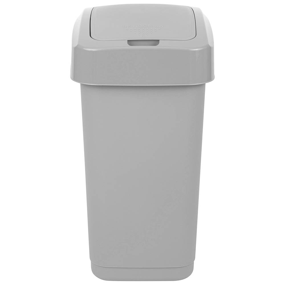 Контейнер для мусора Step, 12 л, с крышкой-клапаном, полипропилен, серый, арт.№ 414-227