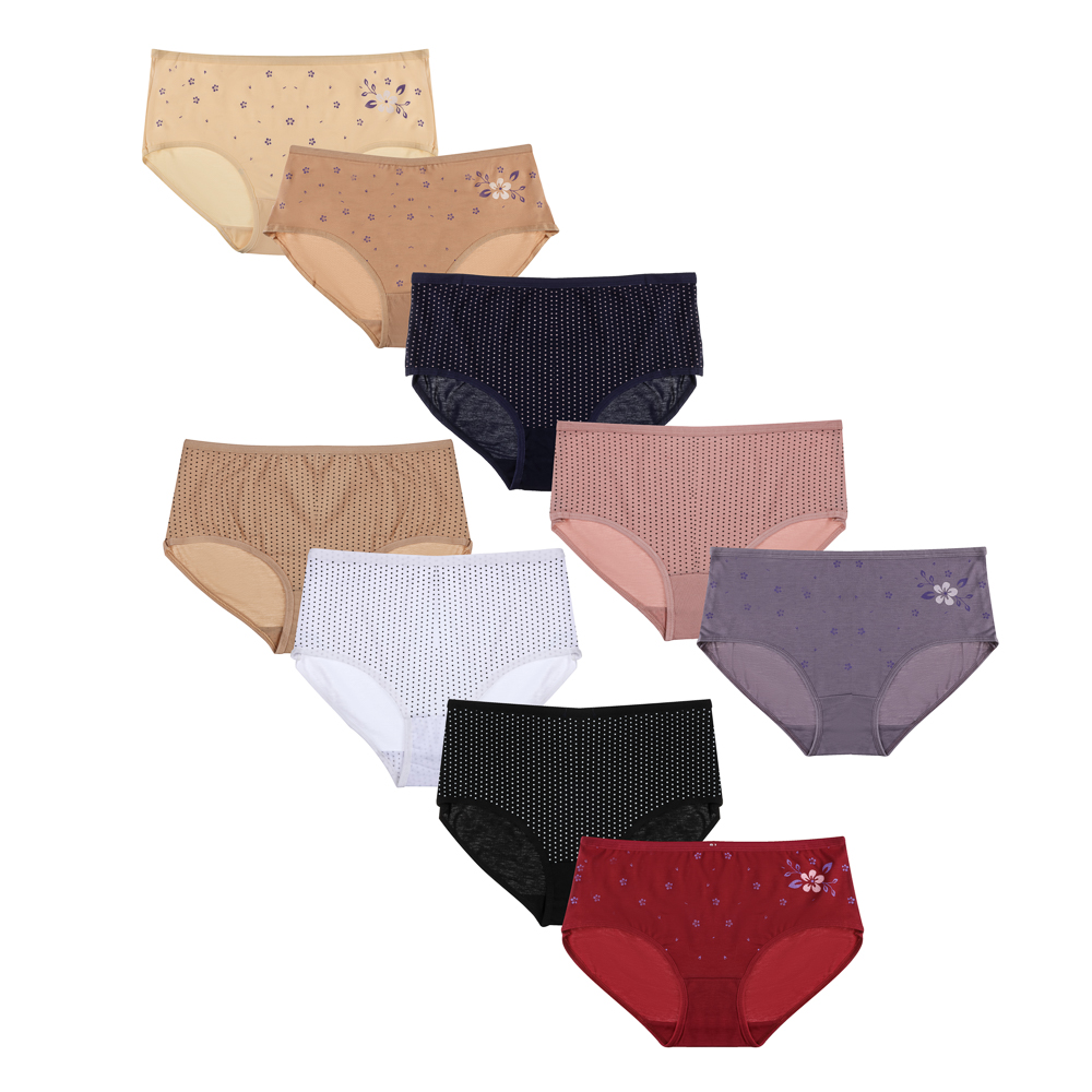 Трусы женские макси с принтом, р.52-54, 95% хлопок, 5% спандекс, Cotton #6001, арт.№ 331-421
