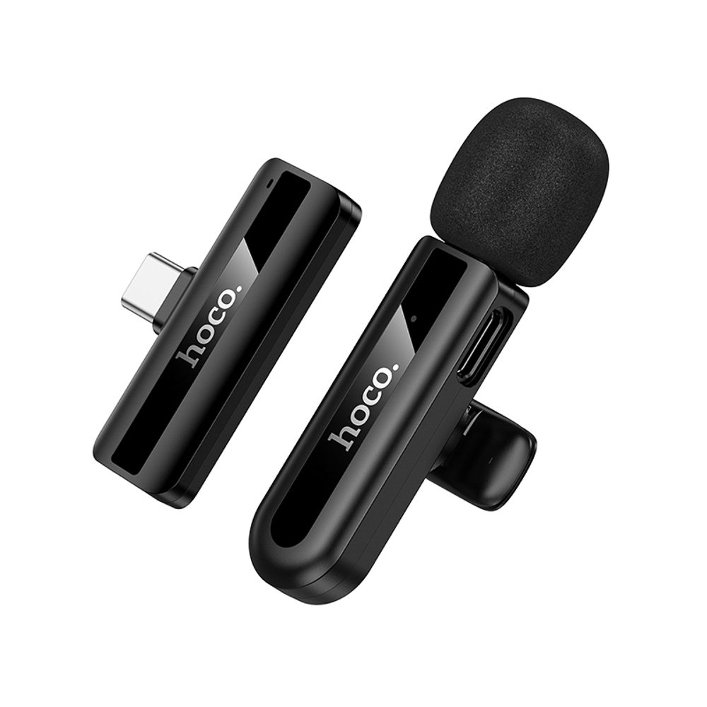 Микрофон петличный беспроводной hoco. модель L20 TYPE-C, 60мАч, черный, арт.№ 450-001