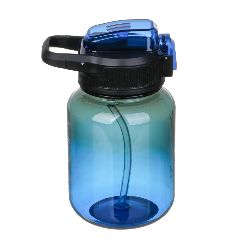 SILAPRO Max Бутылка для воды, 16х9см, 630мл, синий, PC, PP, ABS, силикон, арт.№ 088-119