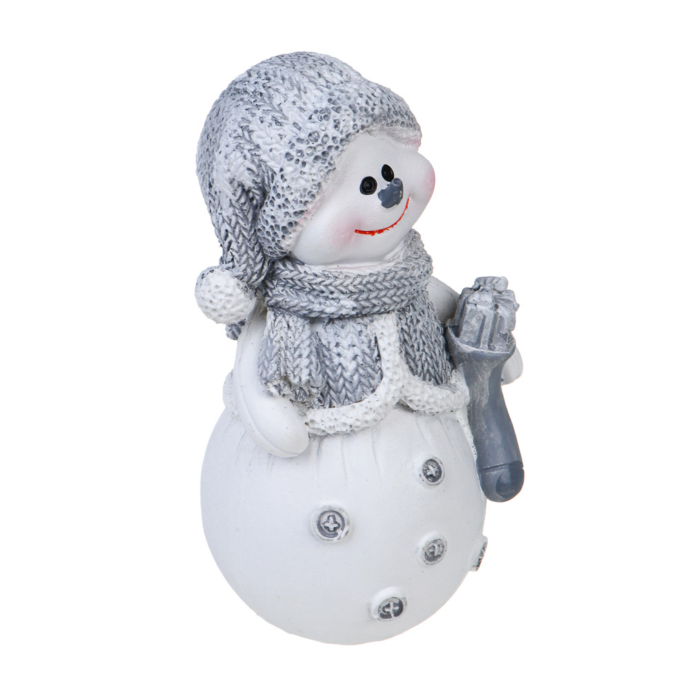 СНОУ БУМ Фигурка "Снеговик" 5,5х5,2х10,3см, полистоун, 2 дизайна, арт.№ 396-996