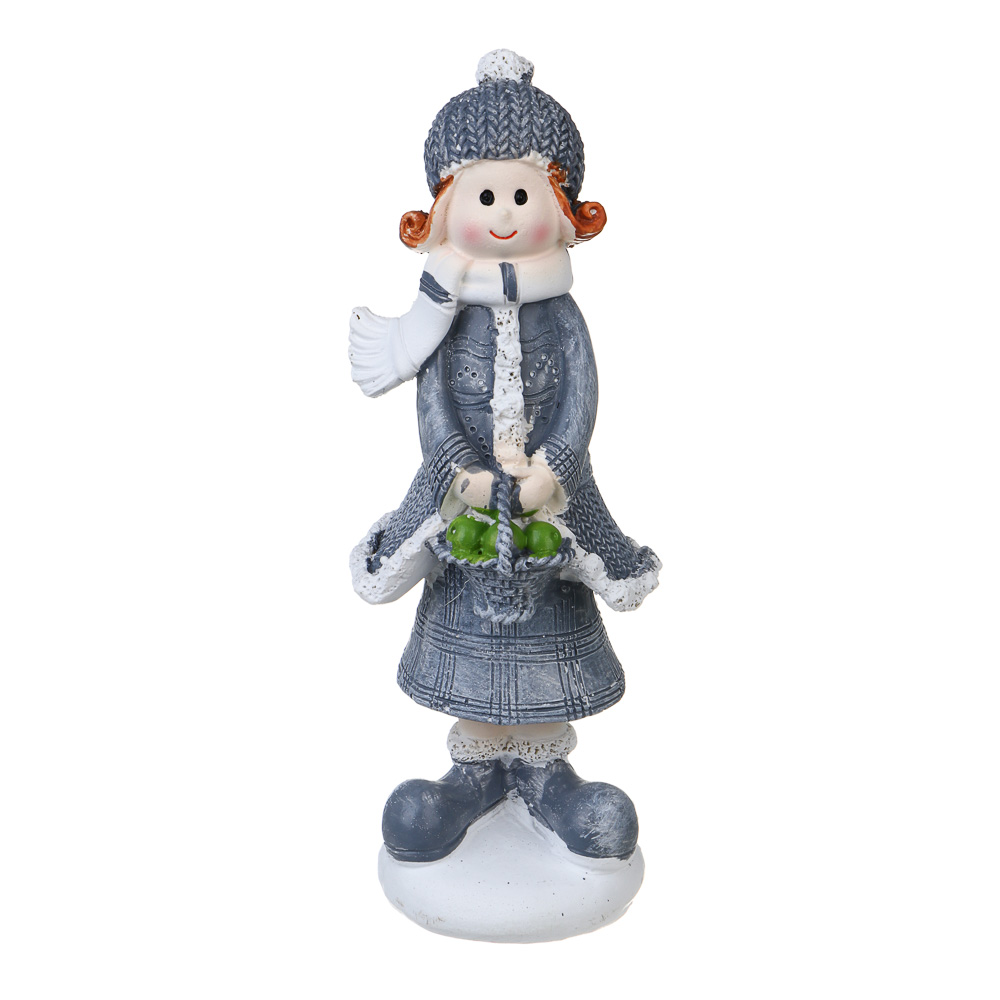 СНОУ БУМ Фигурка "Девочка" 6,5х5,5х17см, полистоун, 2 дизайна, арт.№ 398-839