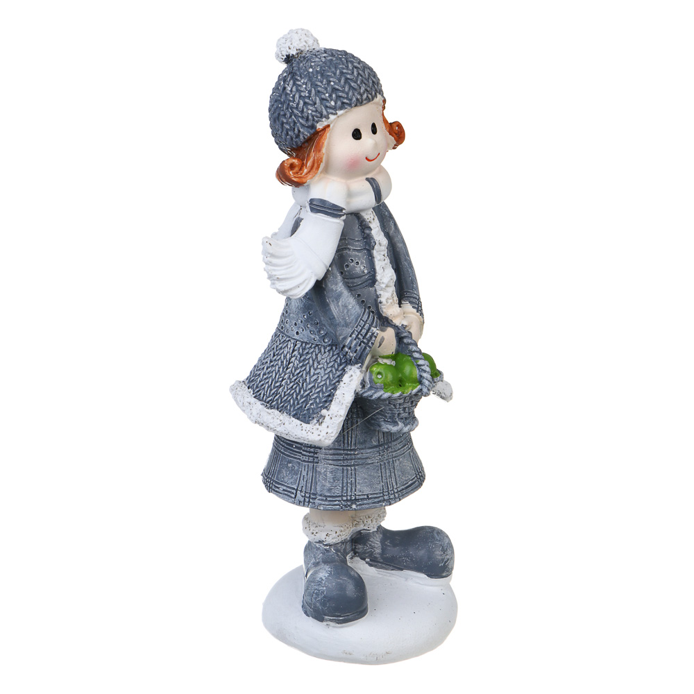 СНОУ БУМ Фигурка "Девочка" 6,5х5,5х17см, полистоун, 2 дизайна, арт.№ 398-839