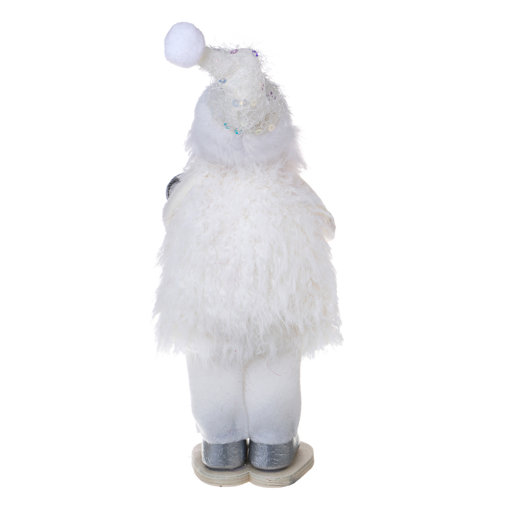 СНОУ БУМ Сувенир Санта 10x7x26 см, полиэстер, белый, 2 вида, арт.№ 140-121