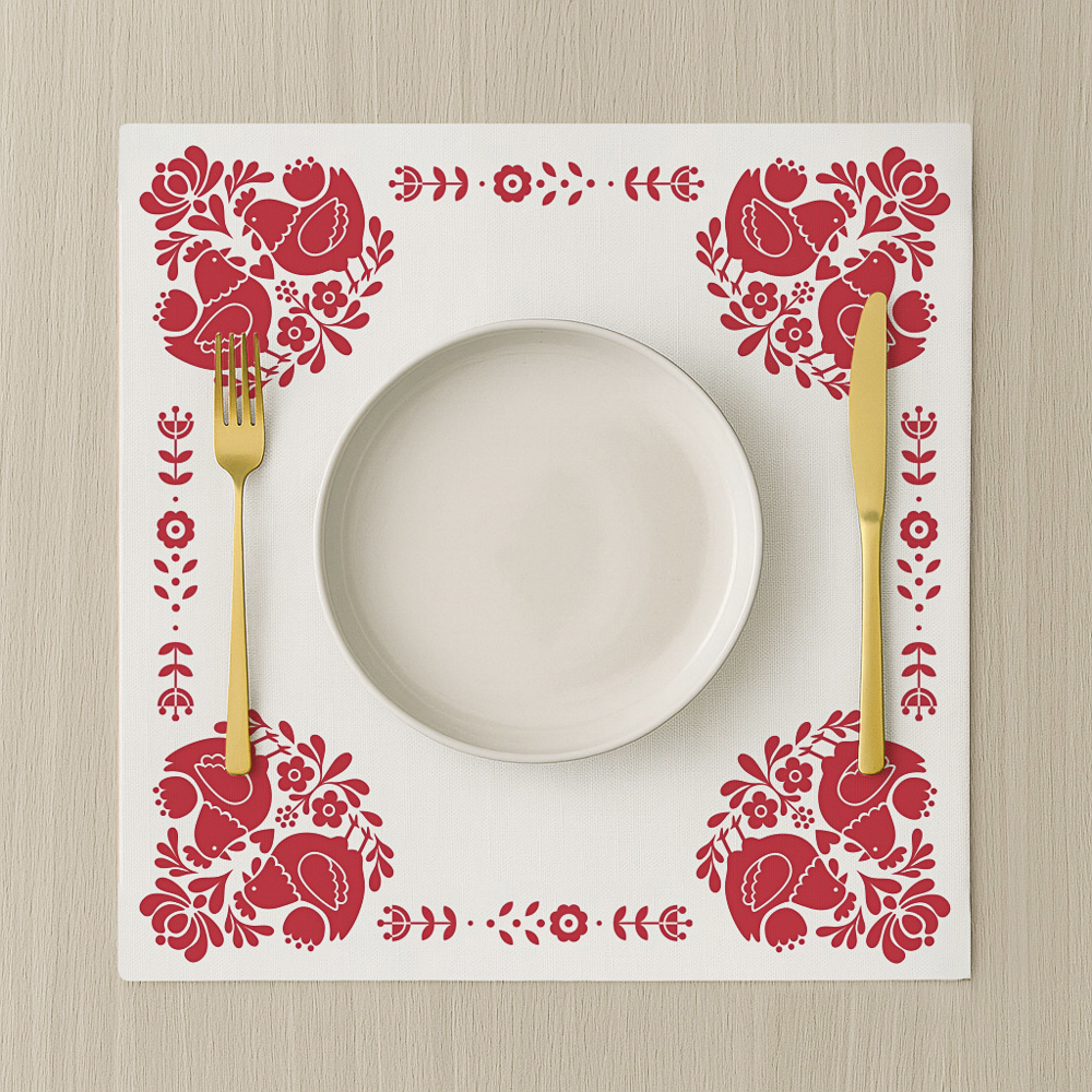 Набор салфеток текстильных 2 шт тм PROVANCE Ностальгия, 38х38см, 100% хлопок, 2 дизайна, арт.№ 435-194