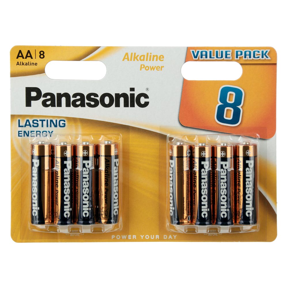 Батарейки AA Panasonic Power 8шт, "Alkaline" щелочная, BL, арт.№ 917-074