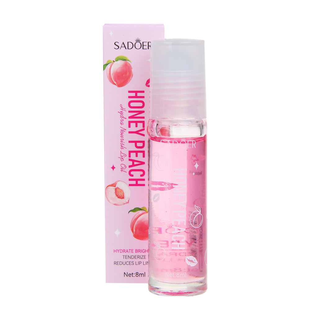 SADOER Масло для губ увлажняющее, 8 мл, медовый персик, арт.№ 022-312