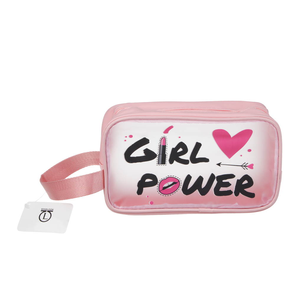 Косметичка банная с боковой ручкой тм ЮL Girl Power, ПУ, ПВХ, 21,5х12,5х8, 3 цвета, арт.№ 364-262