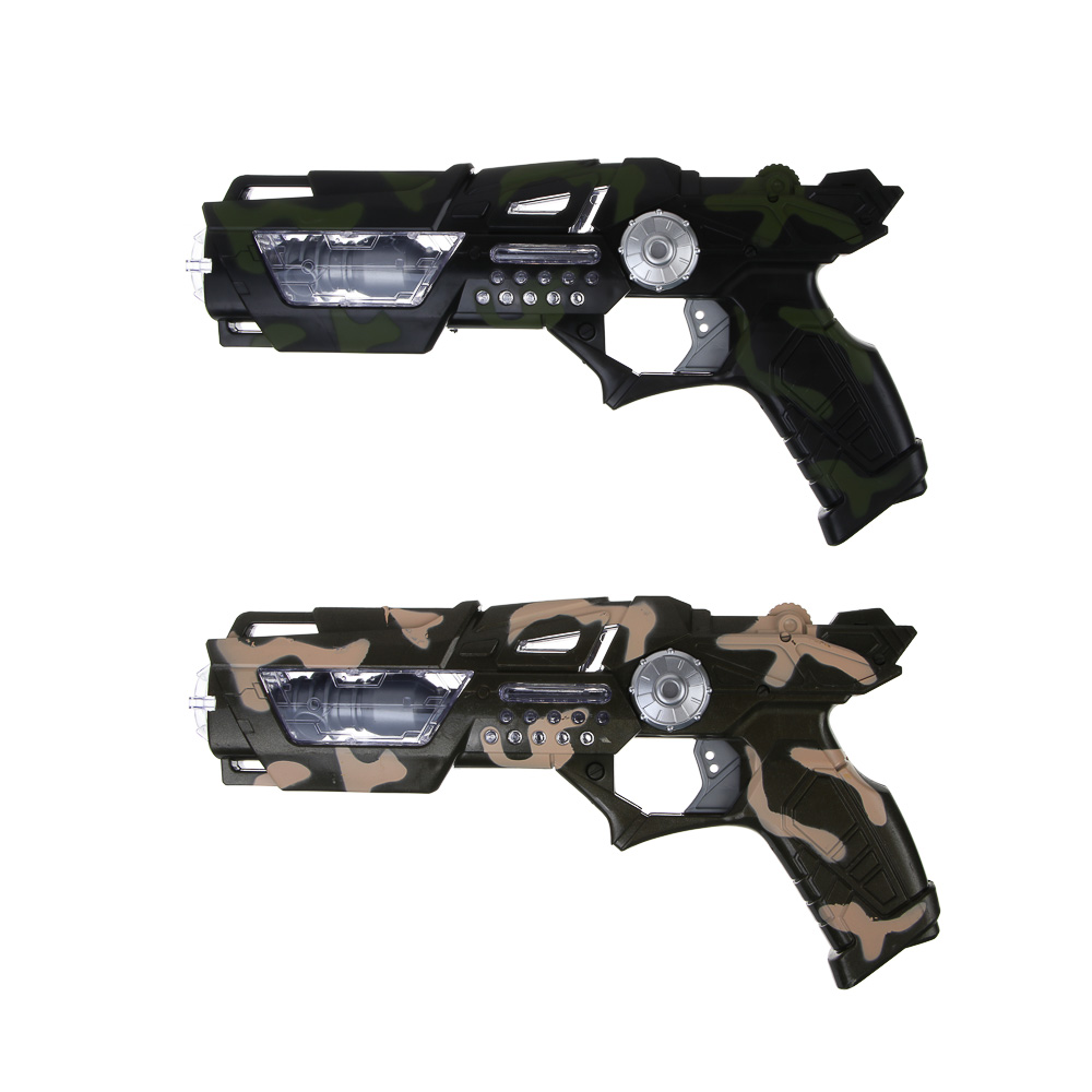 ИГРОЛЕНД Пистолет "Ночной штурм", свет, звук, вибрация, 3хАА, HIPS, 18х3,5х34 см , 2 дизайна, арт.№ 261-792