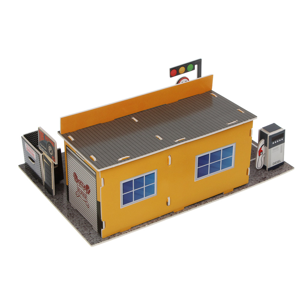 ИГРОЛЕНД Набор игровой "Сервисный центр", 2 машины, PP, металл, 24х21х4 см, 2 дизайна, арт.№ 276-176