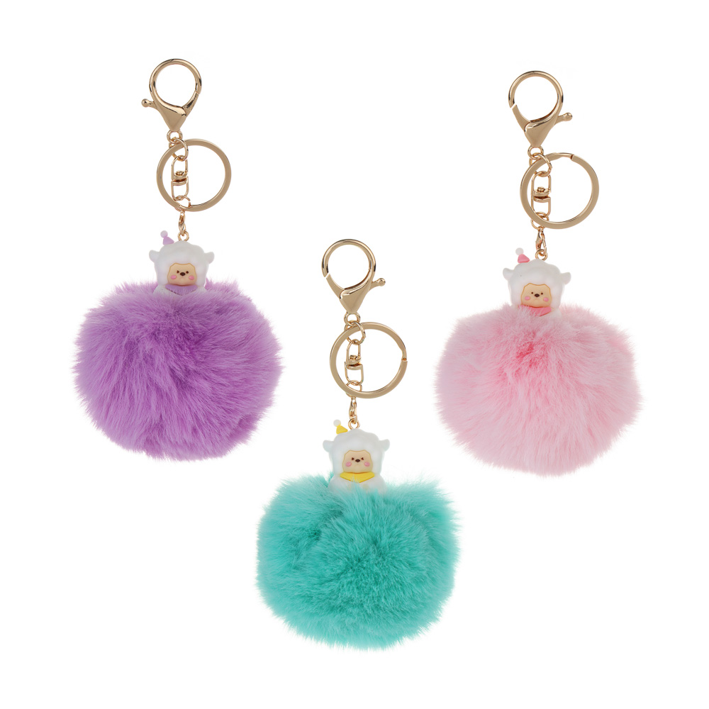 Брелок с помпоном с виде облачной овечки, арт.№ 607-084