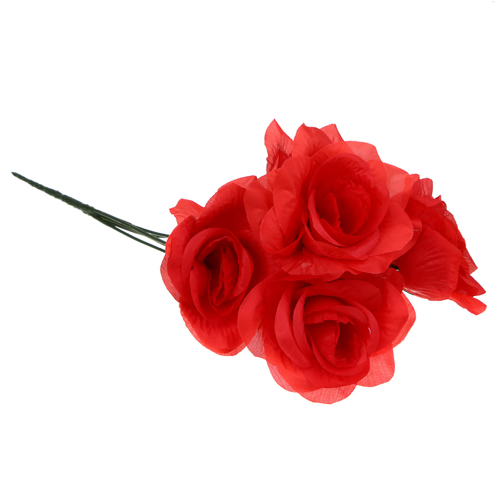 LADECOR Букет искусственных цветов розы, 34 см, ткань, пластик, железная проволока, арт.№ 535-214
