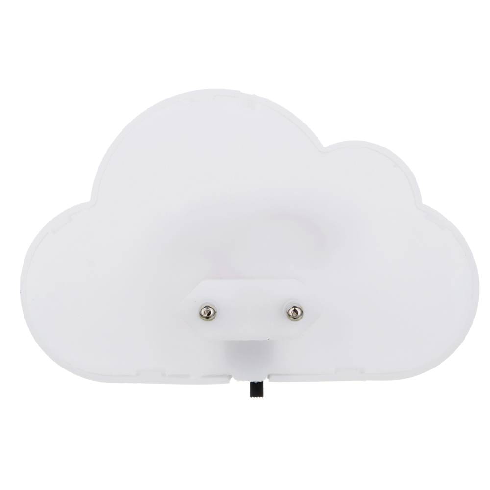 BY Светильник-ночник в розетку Облако светодиодный, 1Вт, 10см, 230В, пластик, белый, арт.№ 417-187
