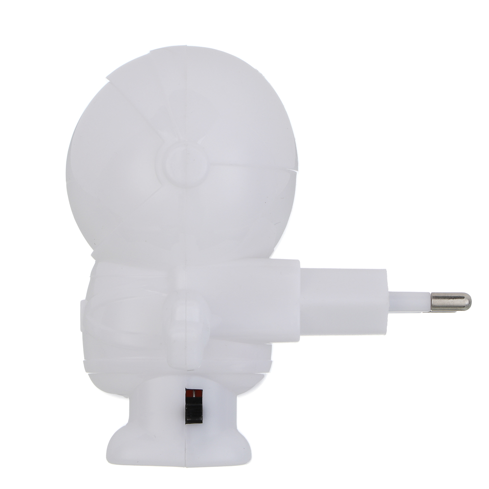 BY Светильник-ночник в розетку Космонавт светодиодный, 1Вт, 9см, 230В, пластик, белый, арт.№ 417-189