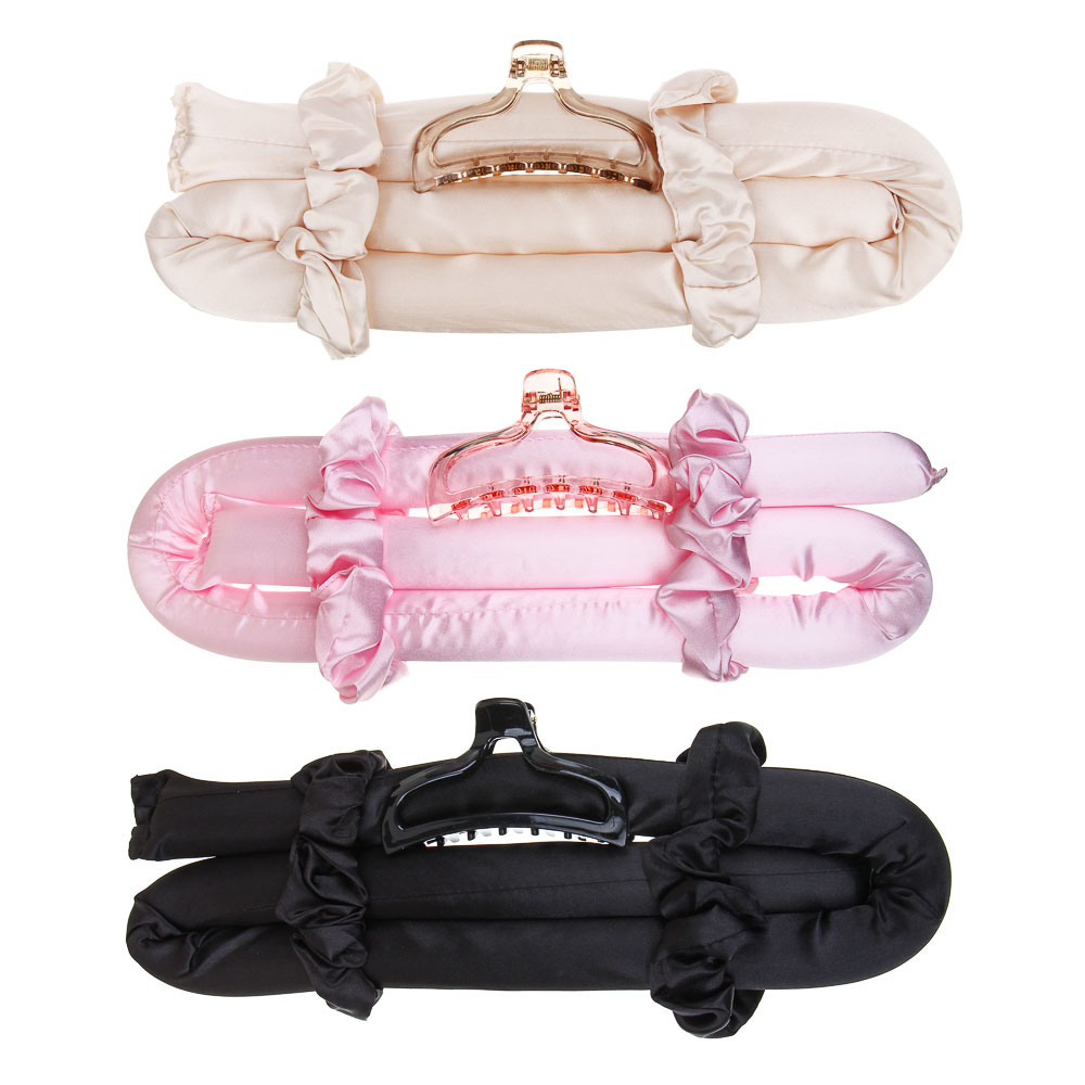 ЮНИLOOK Набор для завивки локонов (бигуди-лента, 2 резинки, краб), полиэстер, 3 цвета, ACS25-20, арт.№ 323-293