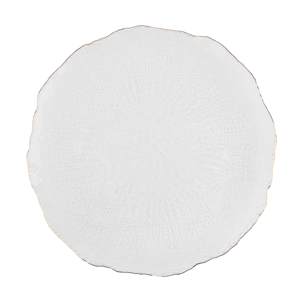 MILLIMI Винтаж Тарелка подстановочная 26см, стекло, золото, арт.№ 820-670