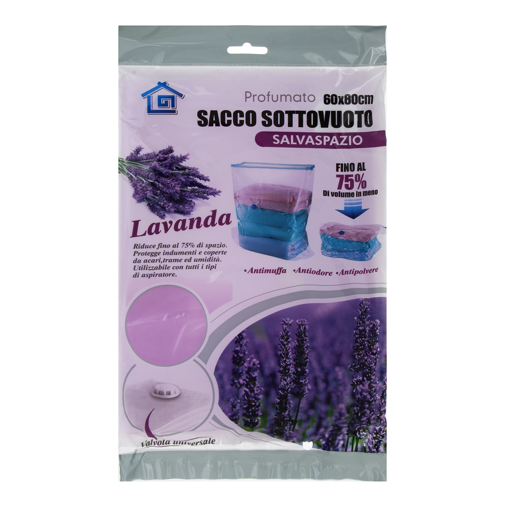 Пакет вакуумный, 60х80см, ПЭТ, ПЭ, с ароматом лаванды, арт.№ 457-863