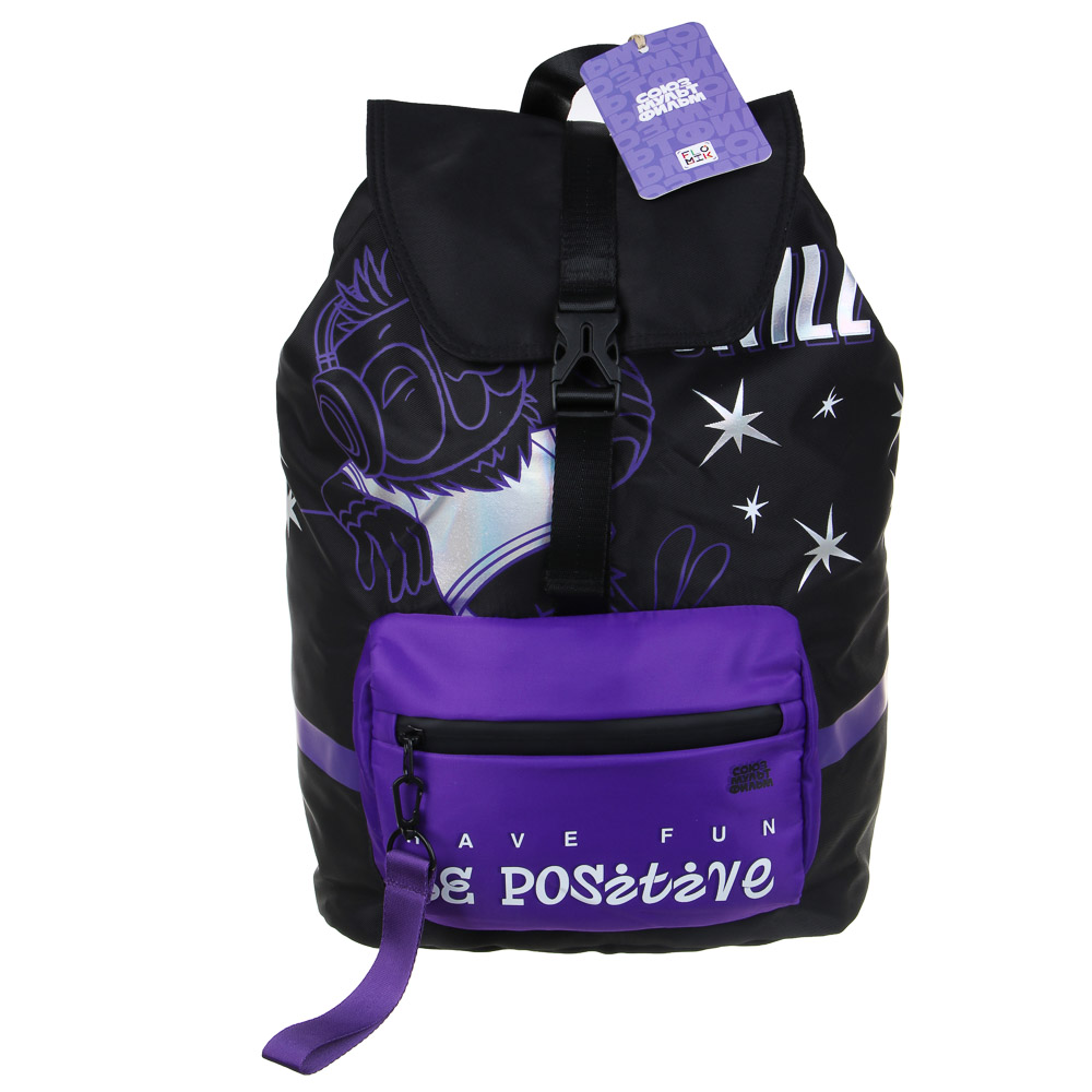 Попугай Кеша Рюкзак - торба подрост. 37х28х16см, 1 отд. на завязке, клапан, 1карм., подвеска, нейлон, арт.№ 805-006