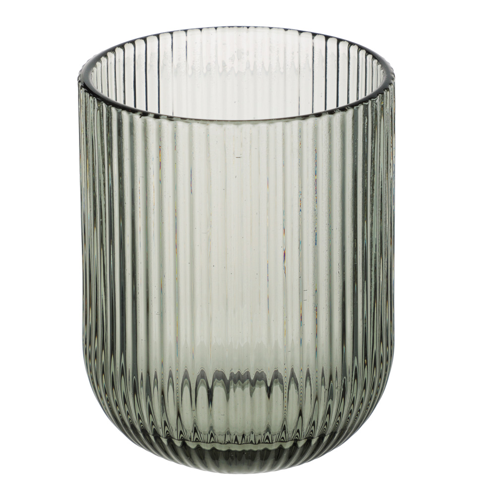 MILLIMI Стакан Грея, 250мл, стекло, серый, рифленый, арт.№ 878-623