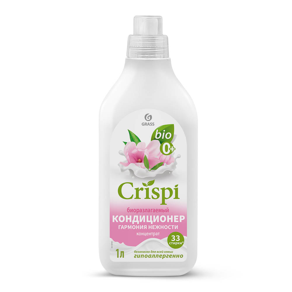 Кондиционер-ополаскиватель для стирки GRASS CRISPI Уютное прикосновение, концентрат, п/б,1л, арт.№ 956-060