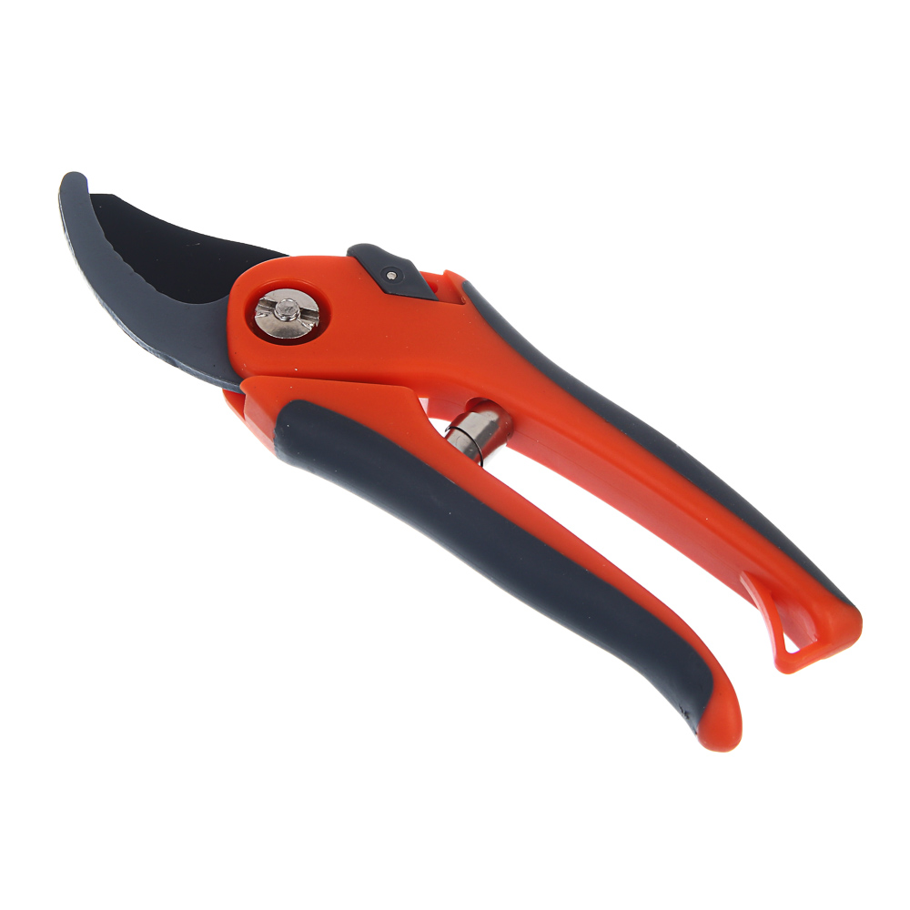 Секатор плоскостной тм INBLOOM 20,5см, углеродистая сталь 50, пластик, двухкомпонентные ручки, арт.№ 186-004