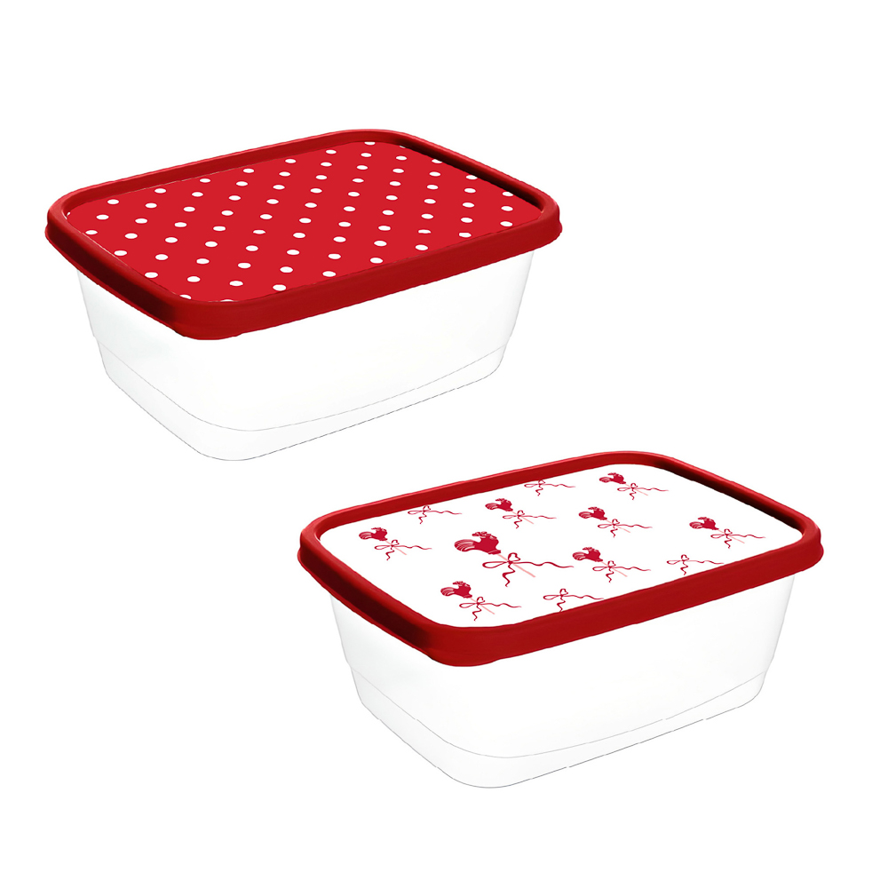 Пасха Контейнер для продуктов прямоугольный 0,85л, пластик, 2 дизайна, арт.№ 861-556
