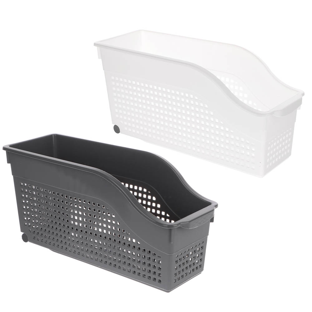 Контейнер Лофт хозяйственный на колесах узкий 355х130х170 мм белый, арт.№ 457-857