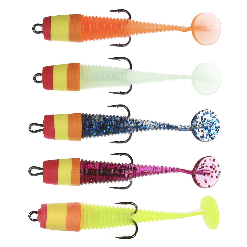 Набор силиконовых приманок "Комбо" тм AZOR FISHING, 75мм, 5 цветов, арт.№ 145-007