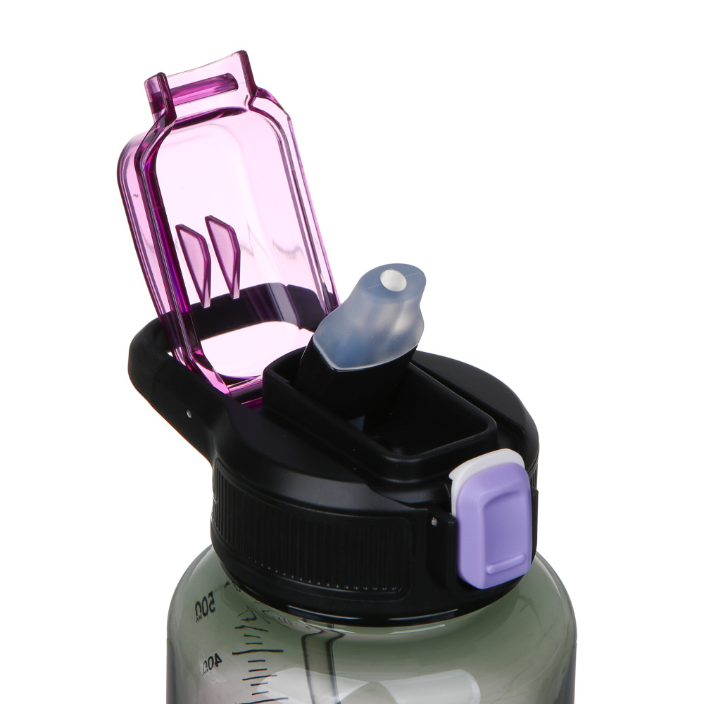 SILAPRO Max Бутылка для воды, 16х9см, 630мл, фиолетовый, PC, PP, ABS, силикон, арт.№ 088-121