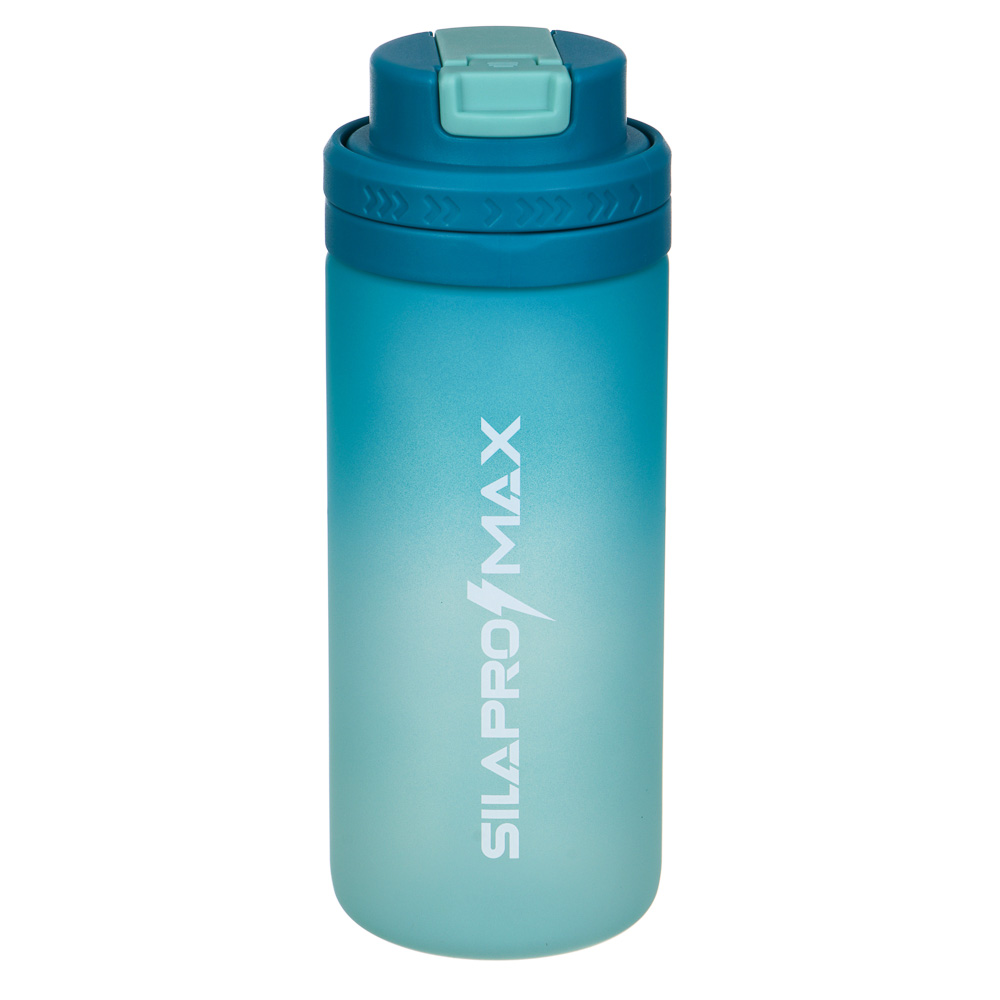 SILAPRO Max Бутылка для воды, 20х7.5см, 620мл, голубой, PC, PP, арт.№ 088-124