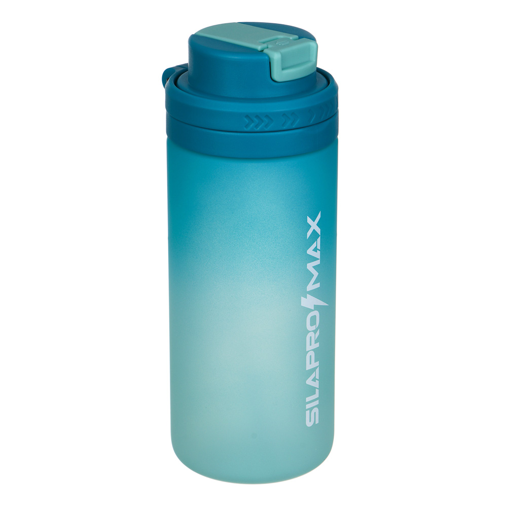 SILAPRO Max Бутылка для воды, 20х7.5см, 620мл, голубой, PC, PP, арт.№ 088-124