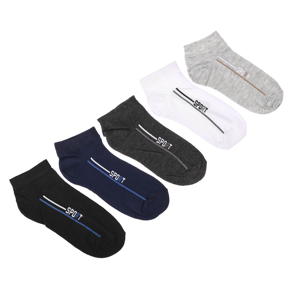 Носки мужские спортивные, р.41-48, 88% хлопок, 10% полиамид, 2% эластан, тм Алия, разноцв., # 77462, арт.№ 019-478