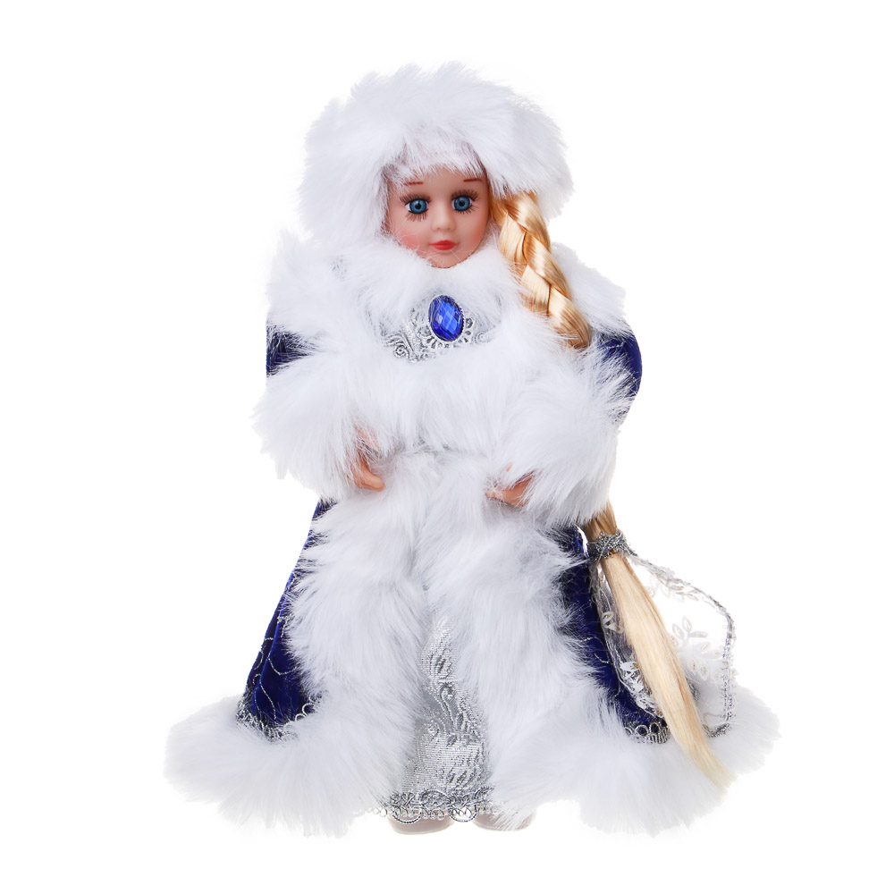 СНОУ БУМ Снегурочка 32 см, синий, PVC, полиэстер, арт.№ 140-126