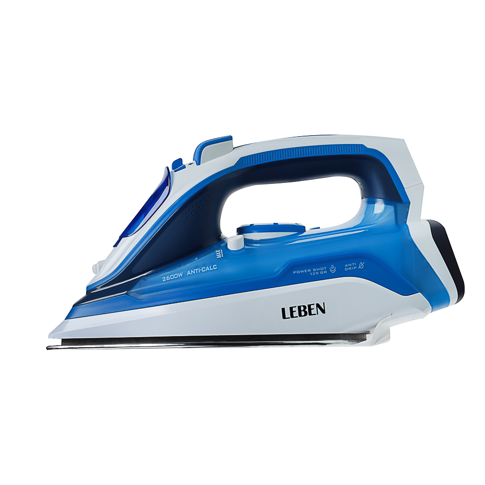 LEBEN Утюг с отпаривателем 2600 Вт, подошва - нерж. сталь, арт.№ 249-013