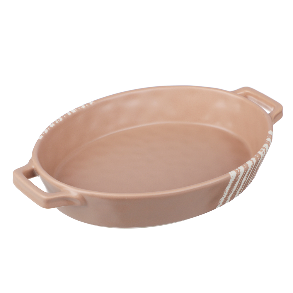 MILLIMI Форма для запекания и сервировки овальная с ручками, керамика, 31х20,5х5 см, объем 1,1 л, бежевая — купить в МПР MILLIMI Форма для запекания и сервировки овальная с ручками, керамика, 31х20,5х5 см, объем 1,1 л, бежевая, арт.№ 826-386