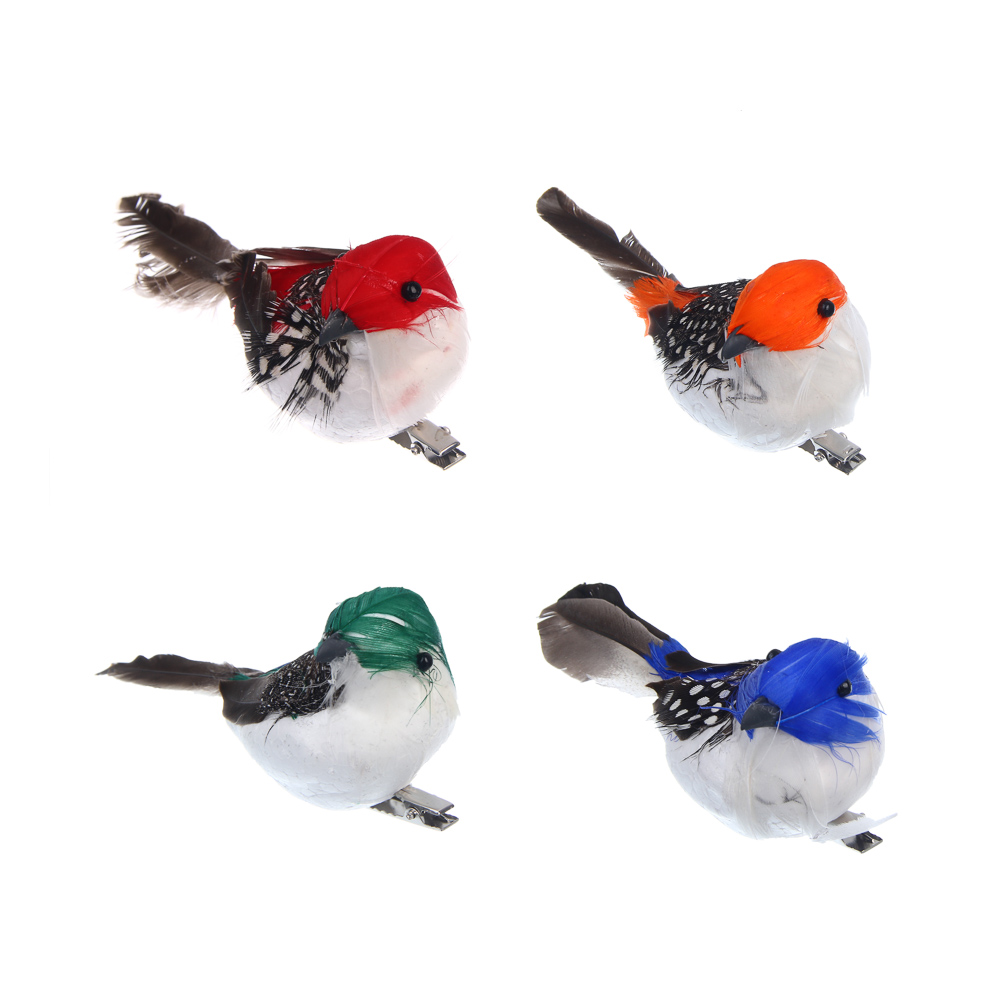 Птица на прищепке тм INBLOOM, 14x4см, пенополистирол, перо, арт.№ 153-198