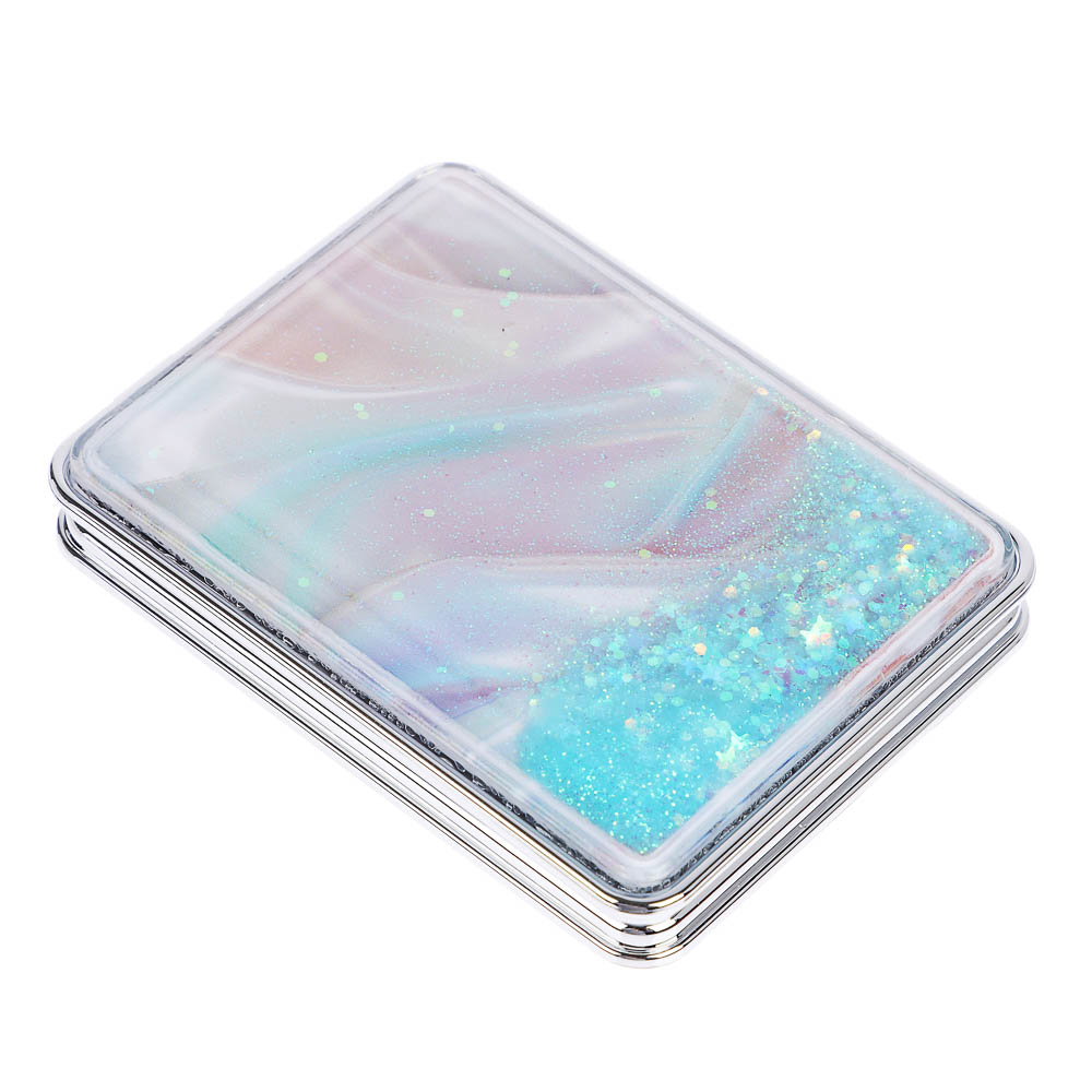 ЮНИLOOK Зеркало карманное, пластик, стекло, 8х5,8см, 6-12 дизайнов, арт.№ 301-240