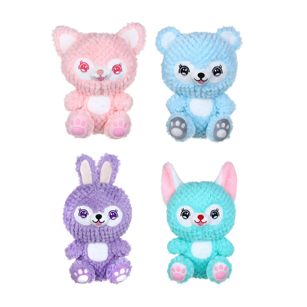 ИГРОЛЕНД Игрушка мягкая "Зверуша" 23 см, полиэстер, 4 диз., арт.№ 264-448