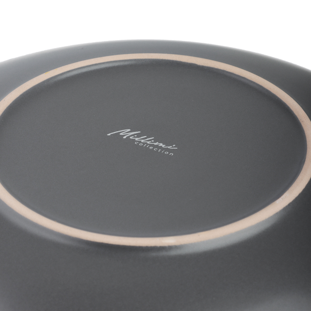 MILLIMI Тарелка десертная 20х2.5см, керамика, графит, арт.№ 824-159