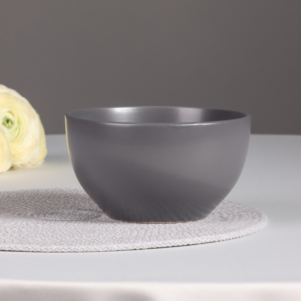 MILLIMI Салатник 710мл, 14х8см, керамика, графит, арт.№ 824-161