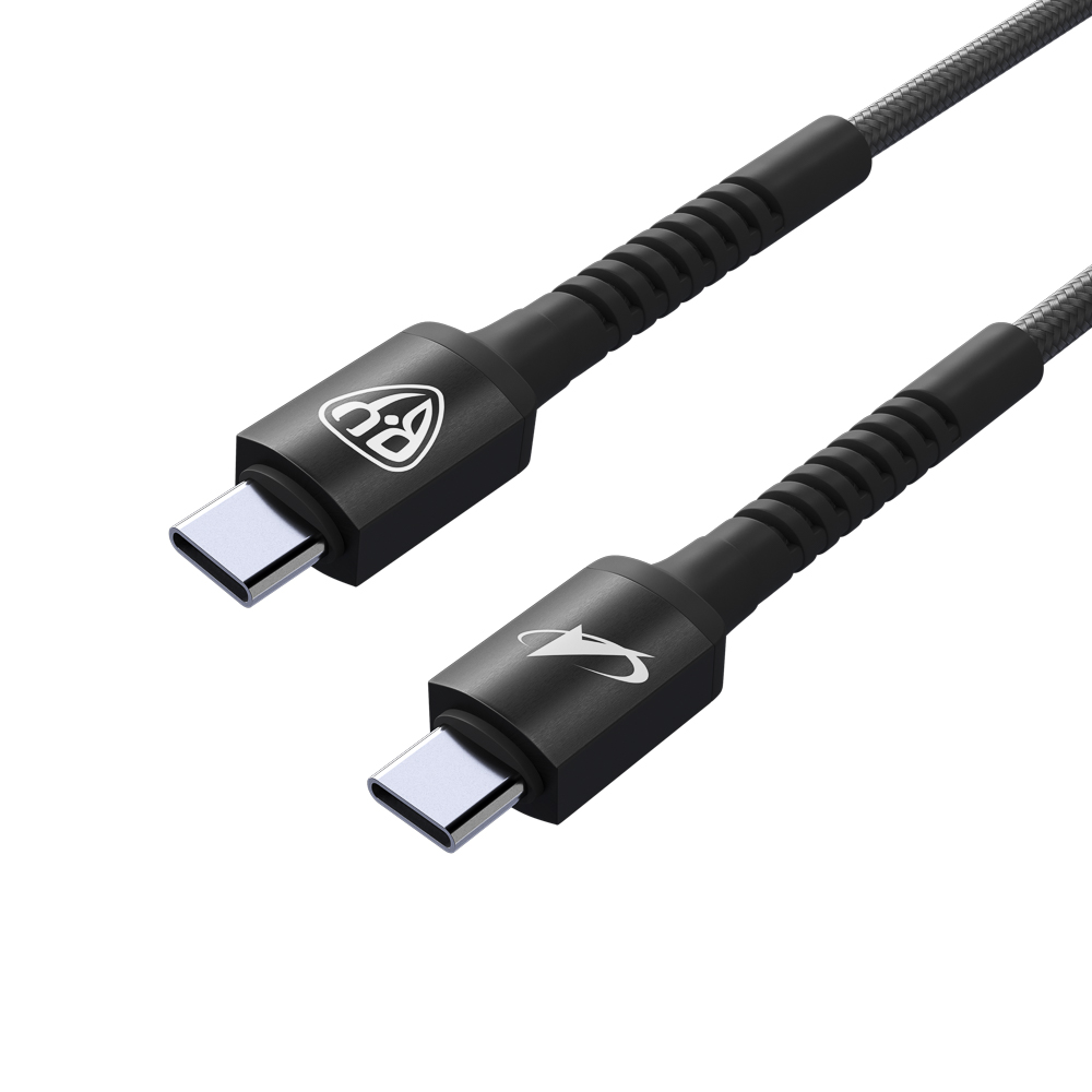 BY Роскосмос Кабель для зарядки XXL Type-C-Type-C, 1,5м, Быстрая зарядка 3А, PD 65W, черный, арт.№ 931-479