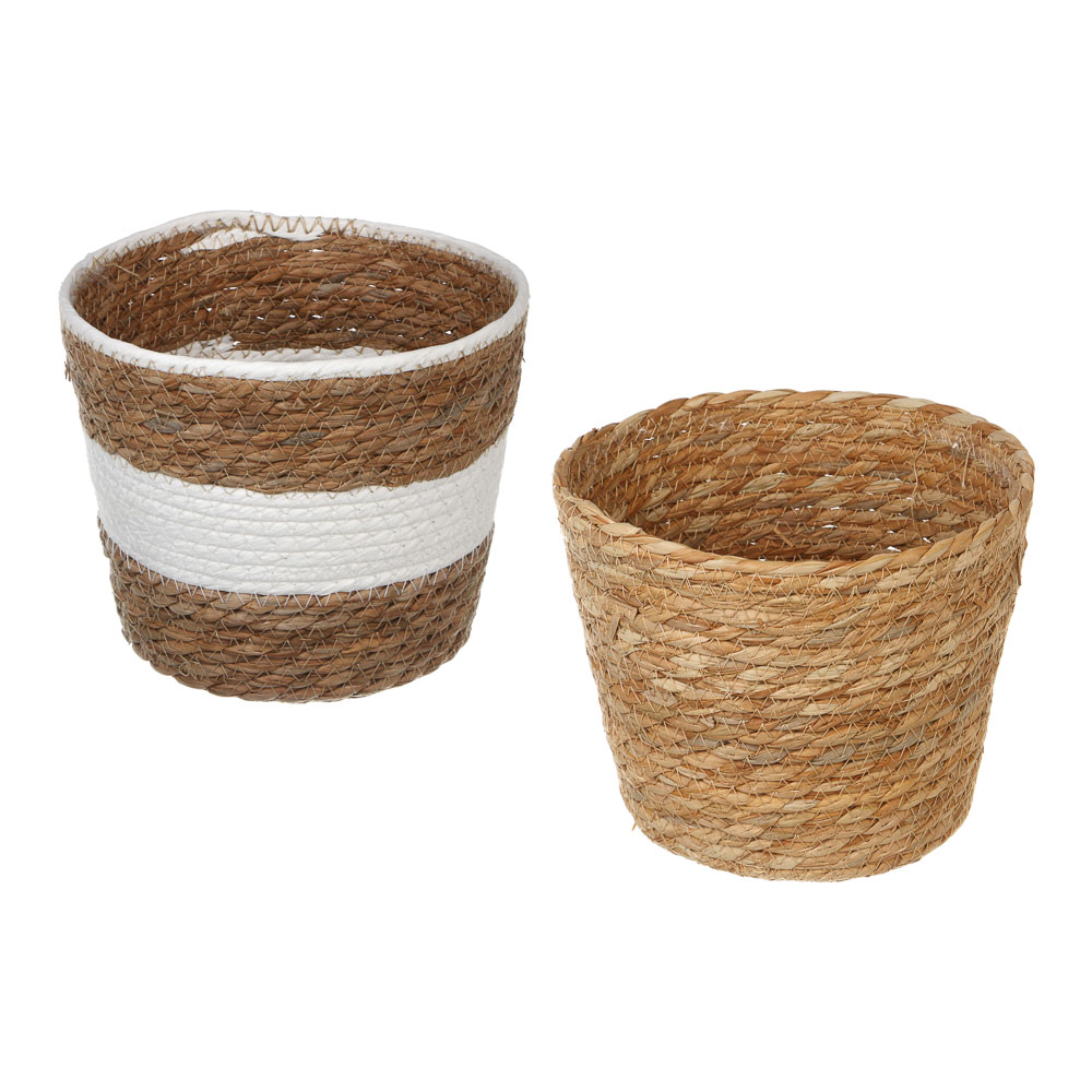 Кашпо плетеное 14х20см, бумажный жгут, тм INBLOOM, арт.№ 164-405