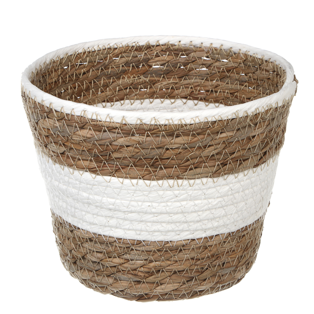 Кашпо плетеное тм INBLOOM, 17х12х14см, бумажный жгут, арт.№ 164-406