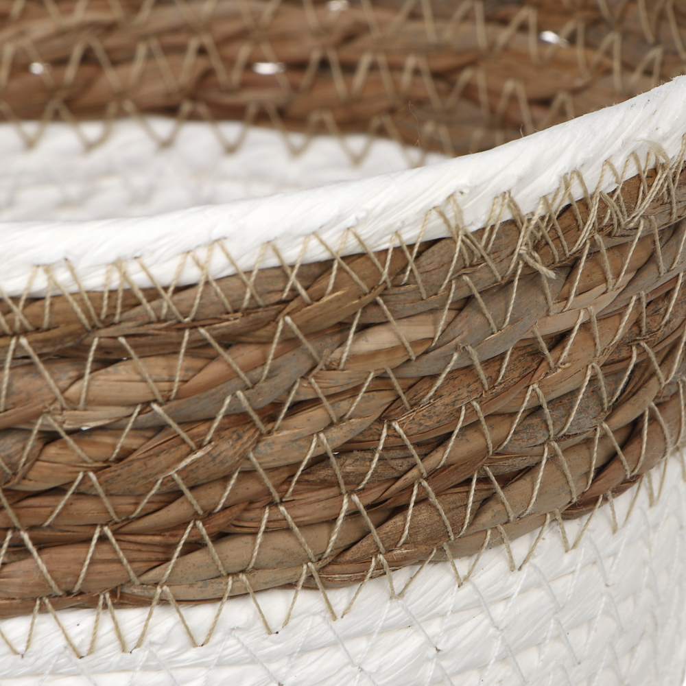 Кашпо плетеное тм INBLOOM, 17х12х14см, бумажный жгут, арт.№ 164-406