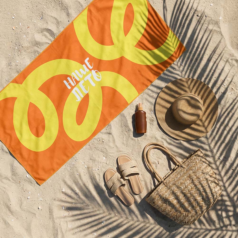 Полотенце пляжное тм PROVANCE Саммер 70х150см, 100% полиэстер, Наше лето, 6 дизайнов, арт.№ 496-046